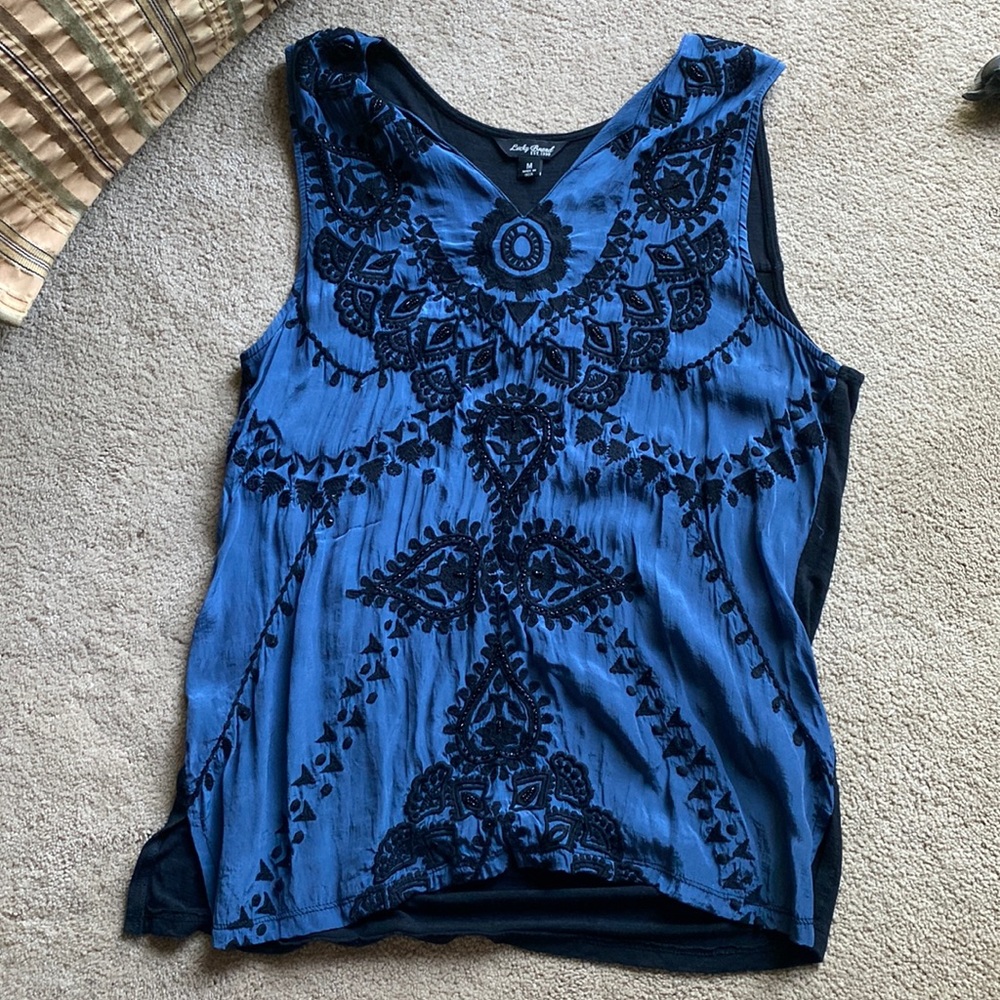 Lucky Brand Embroidered Tank